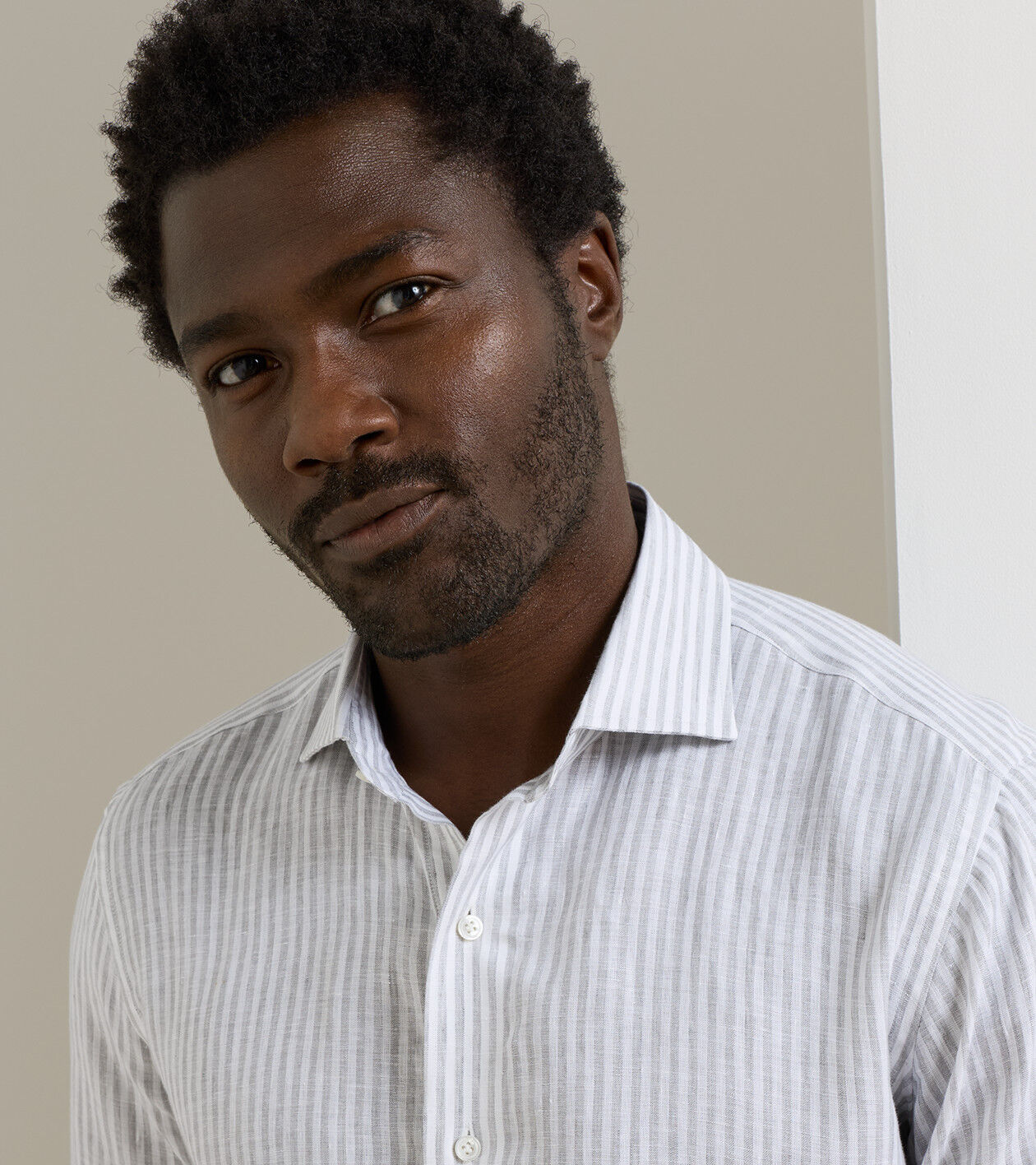 Astino Lino Stripe Sport Shirt