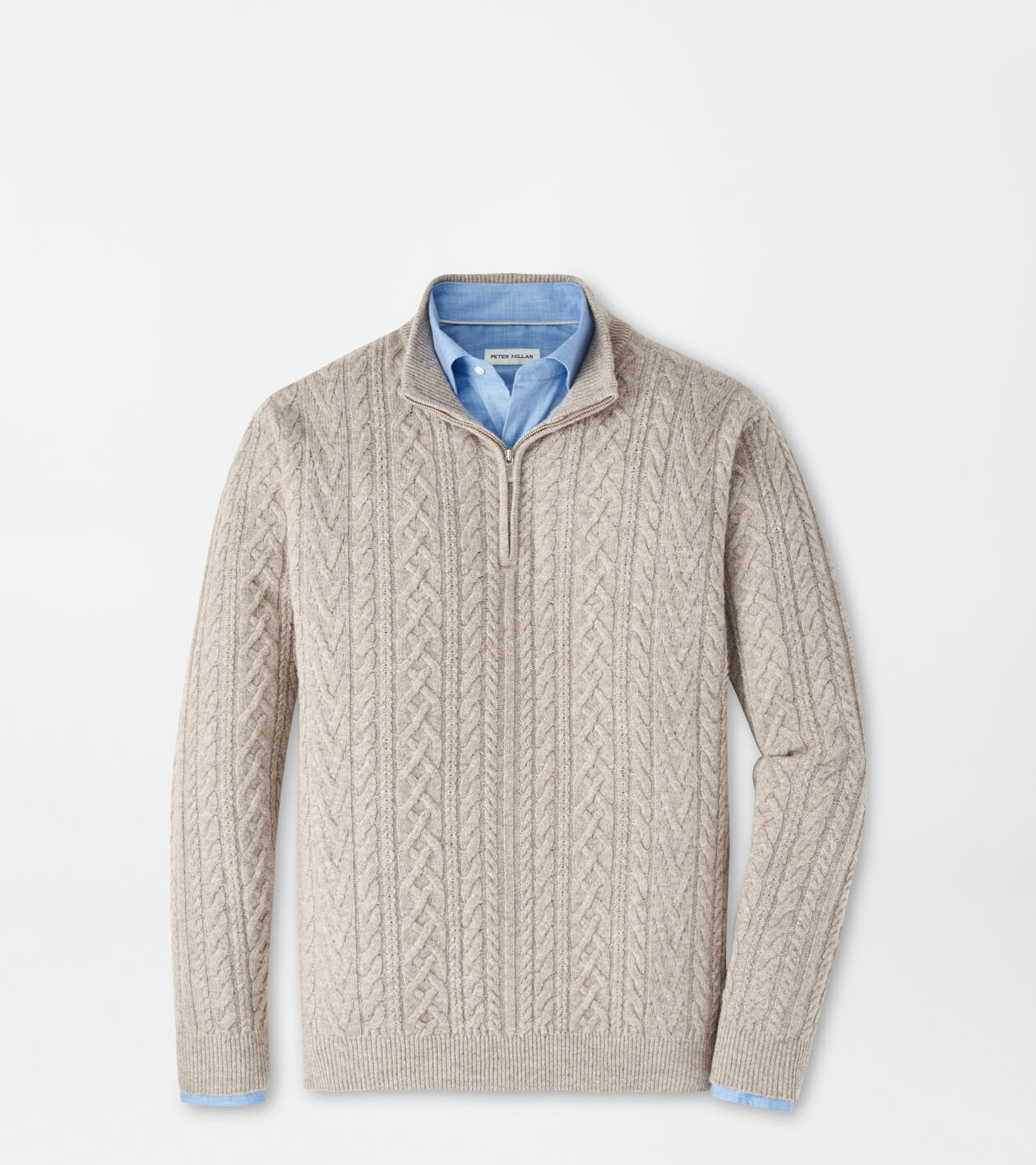 Crescent Ridge Cable Quarter-Zip Sweater