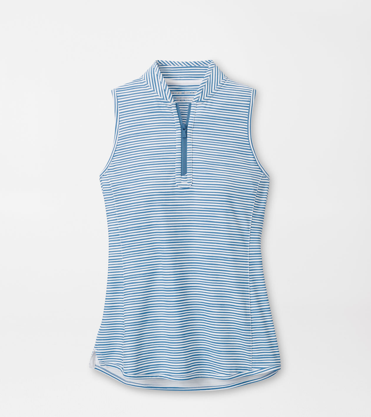 Shirley Bunker Stripes Sleeveless Zip Polo