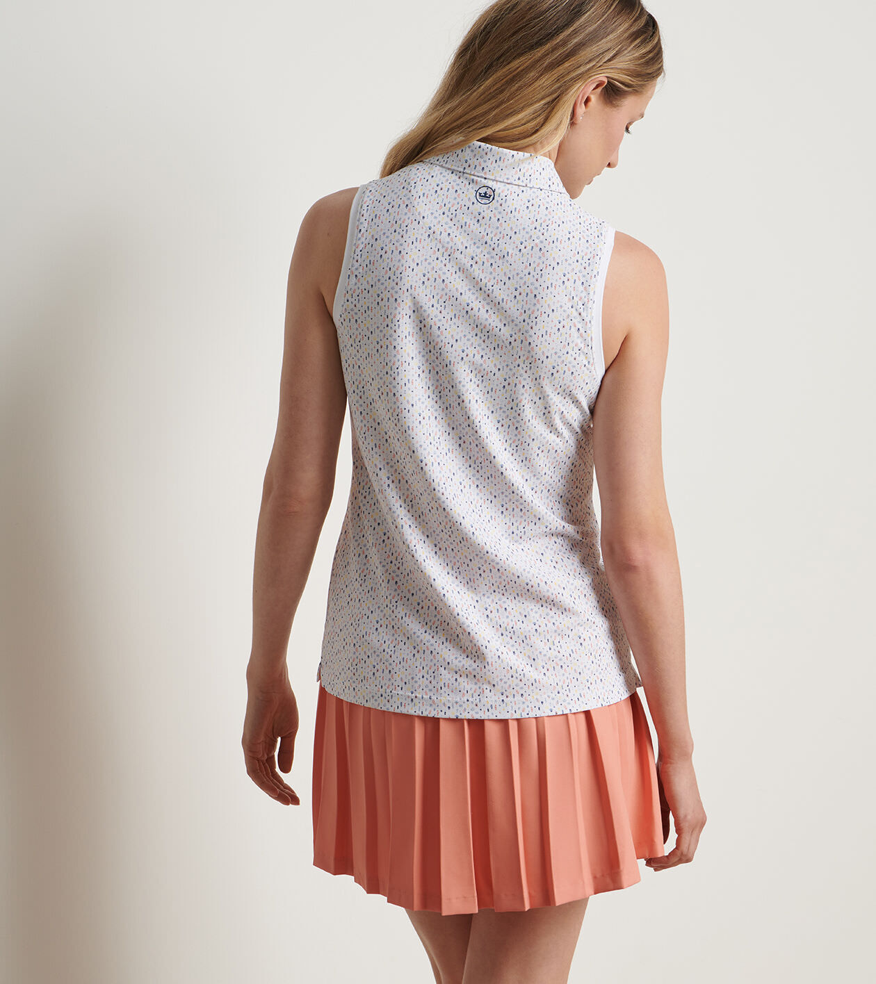 Final Touch Banded Sport Mesh Sleeveless Button Polo