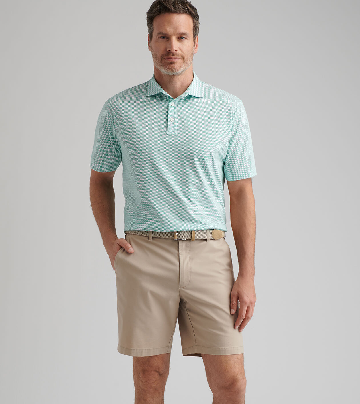 Arch Print Crown Comfort Cotton Polo