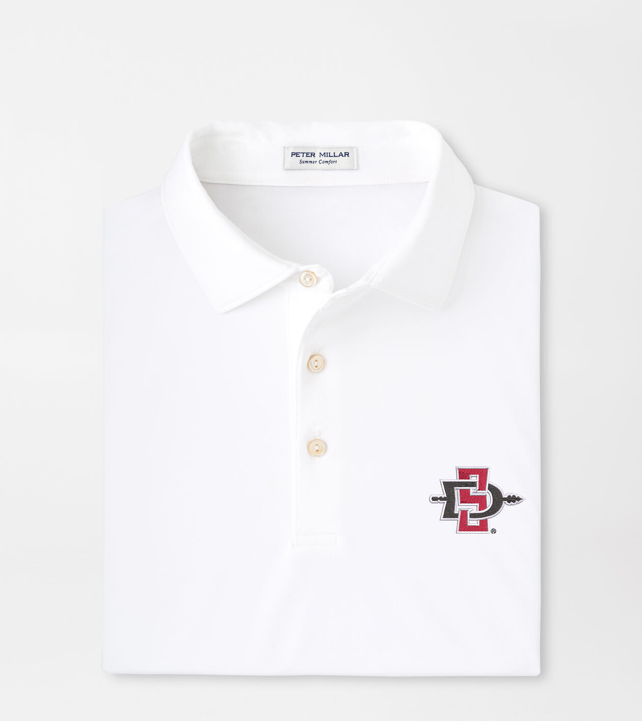 San Diego State Solid Performance Jersey Polo (Sean Self Collar)