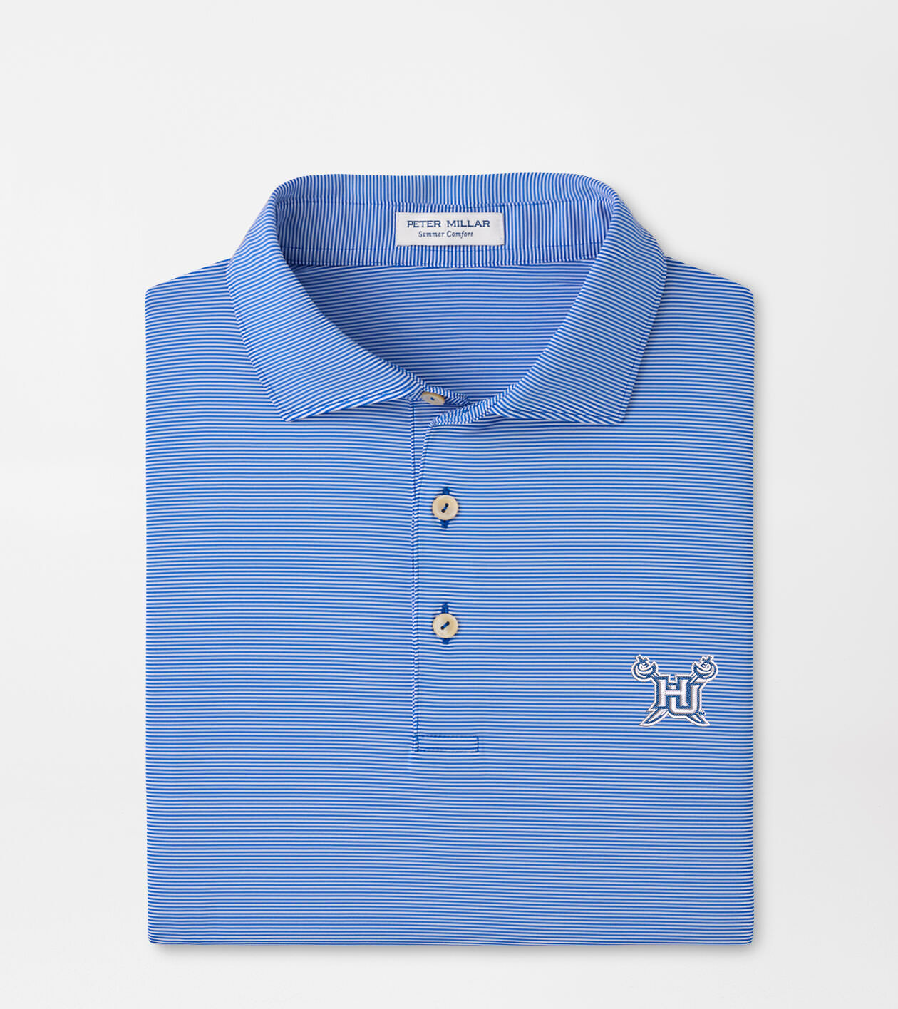 Hampton University Jubilee Stripe Performance Polo
