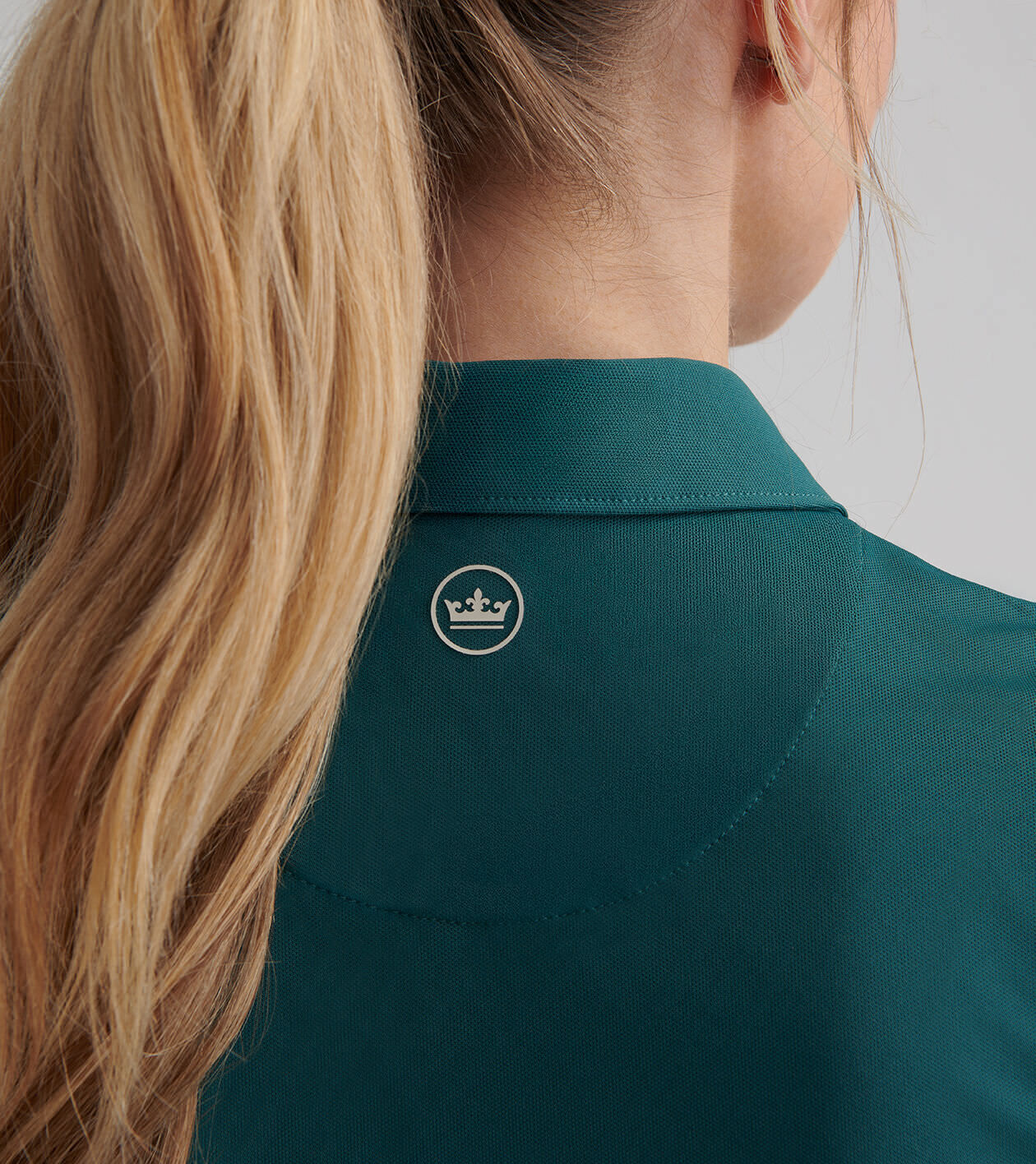 Banded Sport Mesh Sleeveless Button Polo