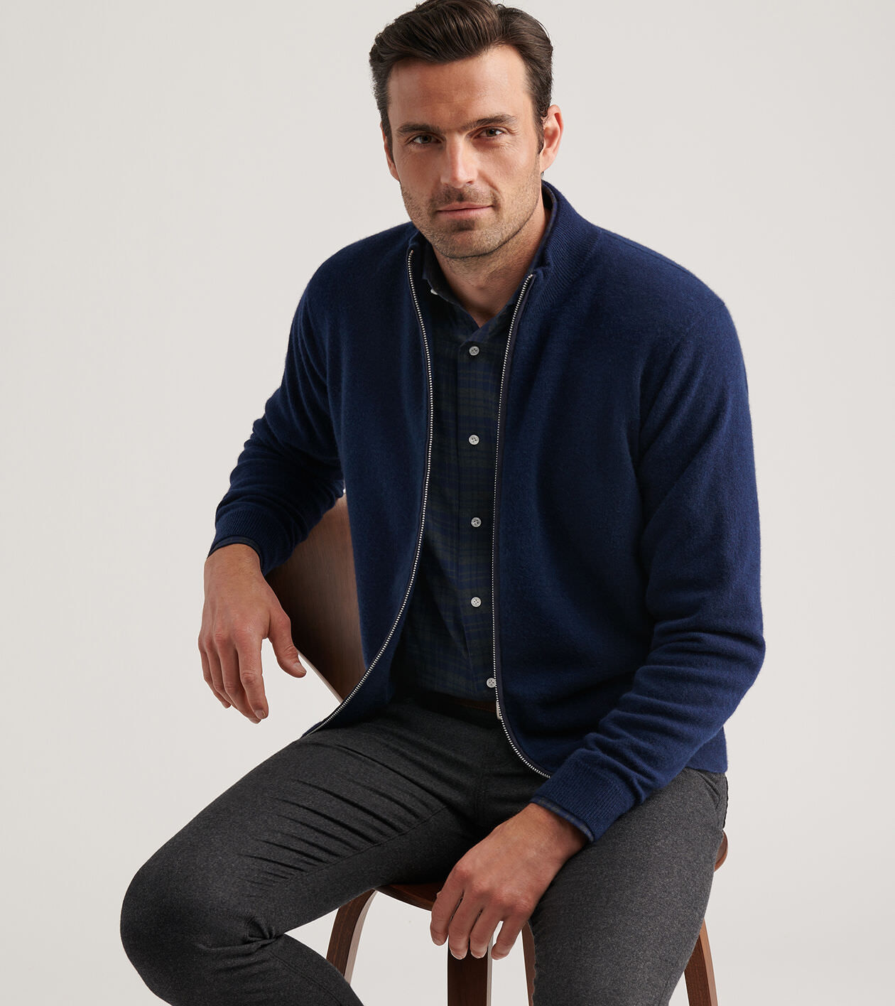 Artisan Crafted Cashmere Full-Zip Sweater