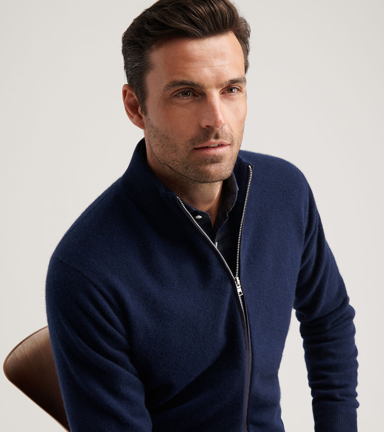 Artisan Crafted Cashmere Full-Zip Sweater