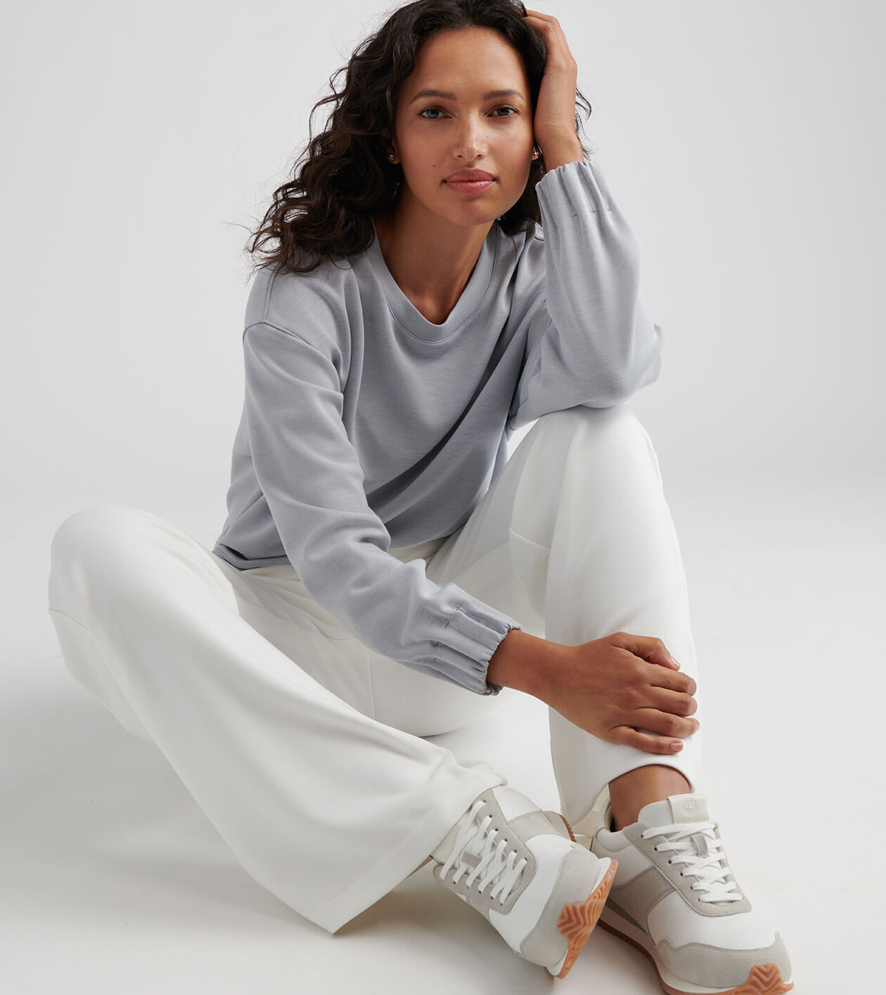 Flora Knit Mélange Crewneck