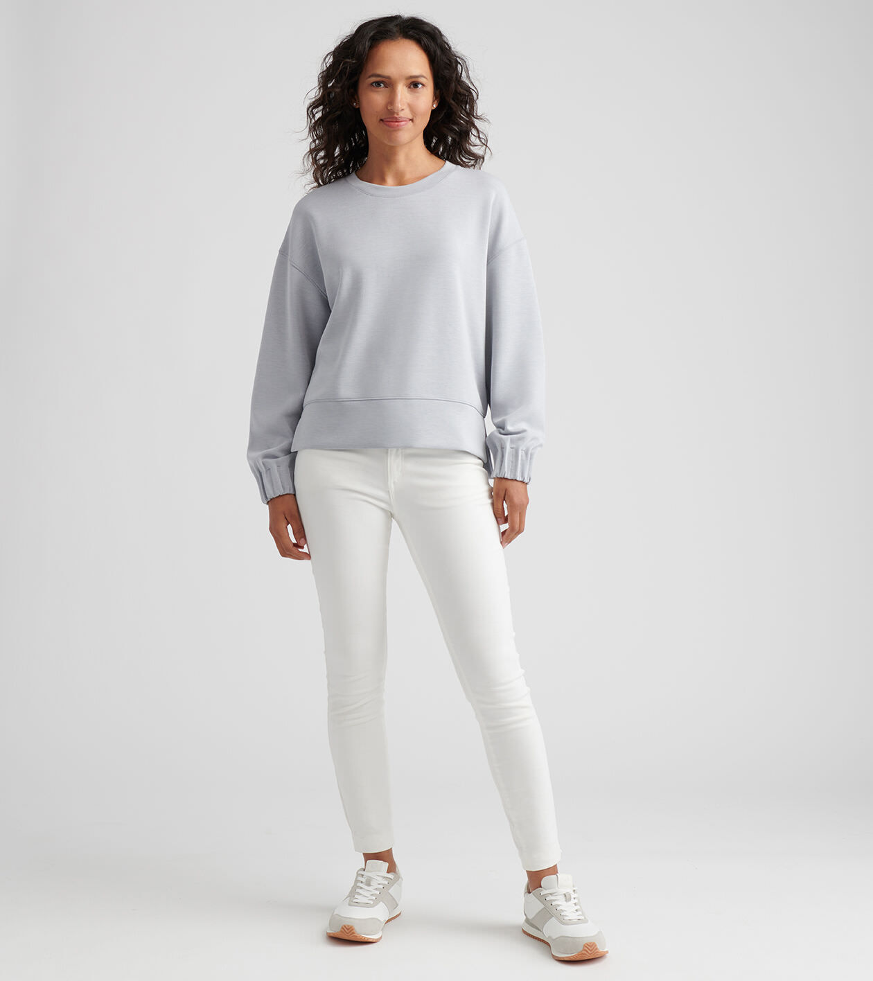 Flora Knit Mélange Crewneck