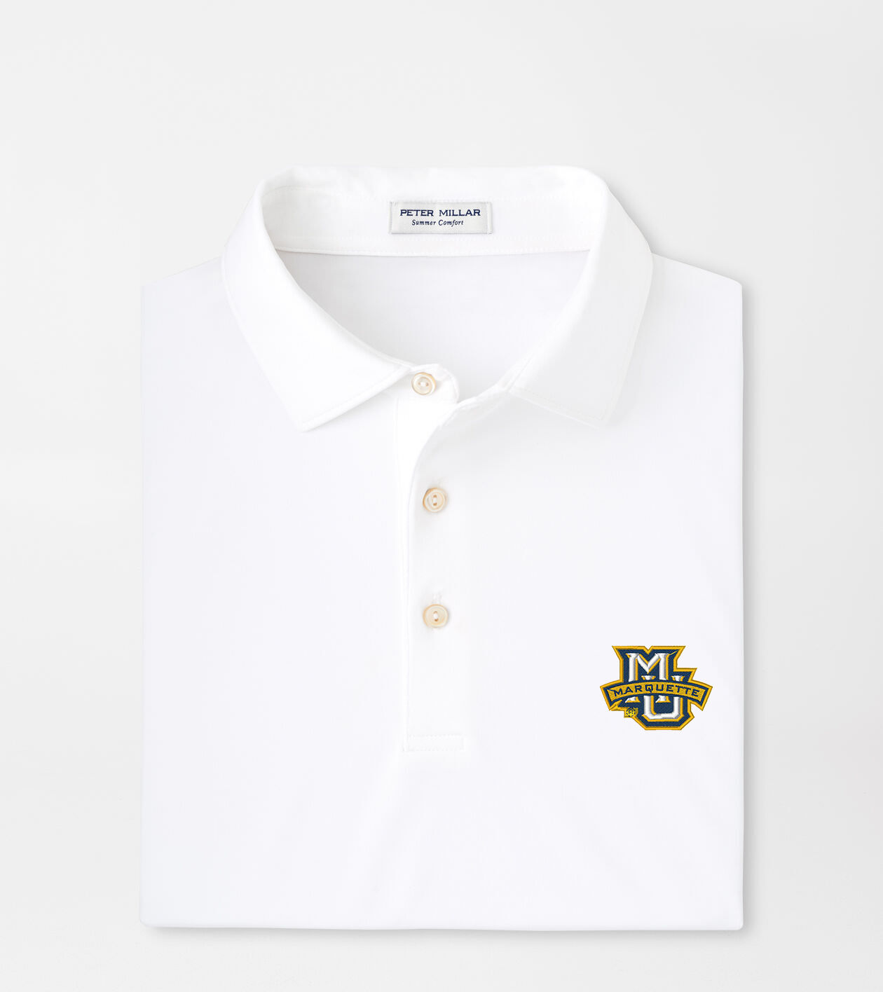 Marquette Solid Performance Jersey Polo (Sean Self Collar)