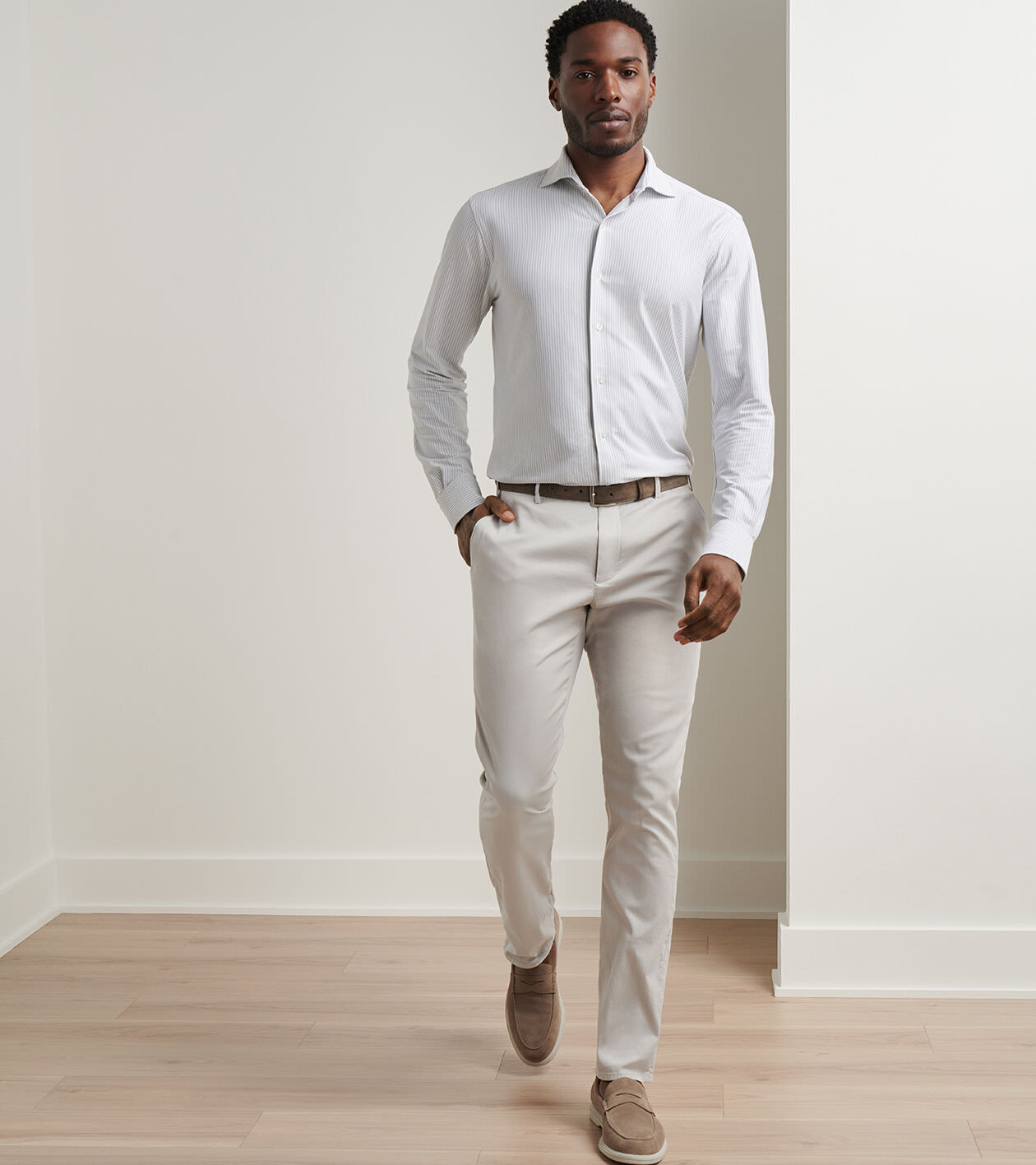 Carlyle Flat Front Chino Trouser