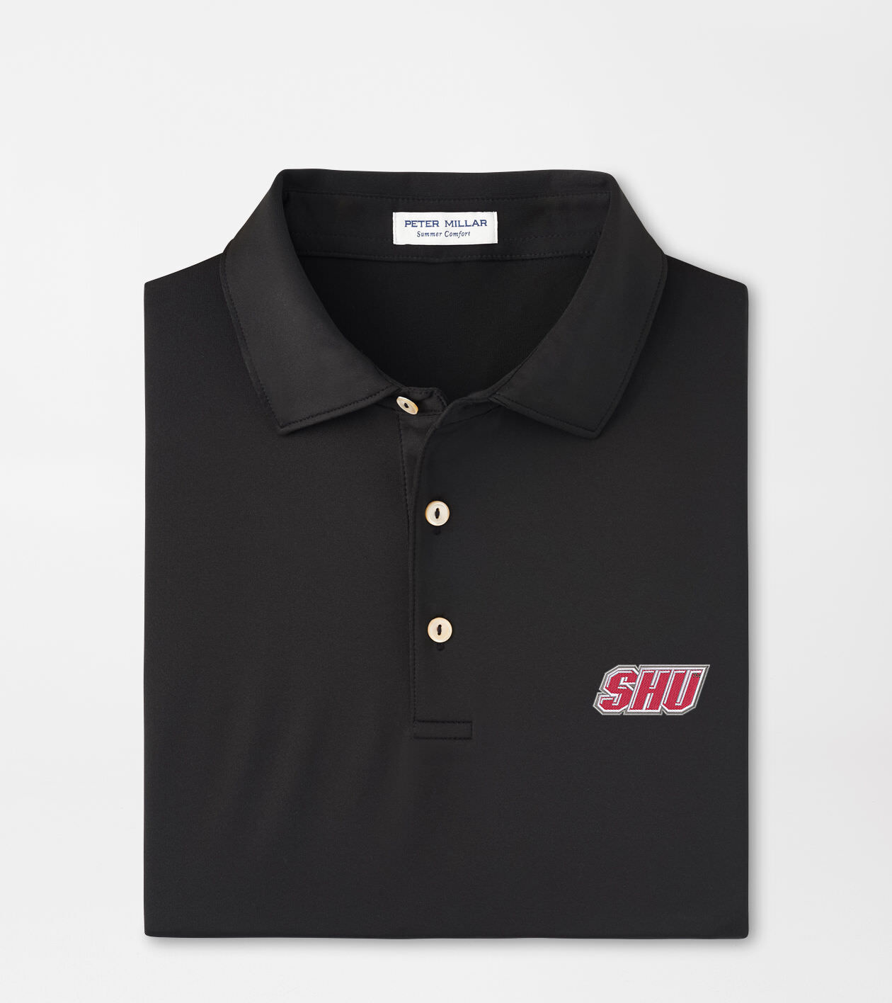 Sacred Heart University Solid Performance Jersey Polo (Sean Self Collar)