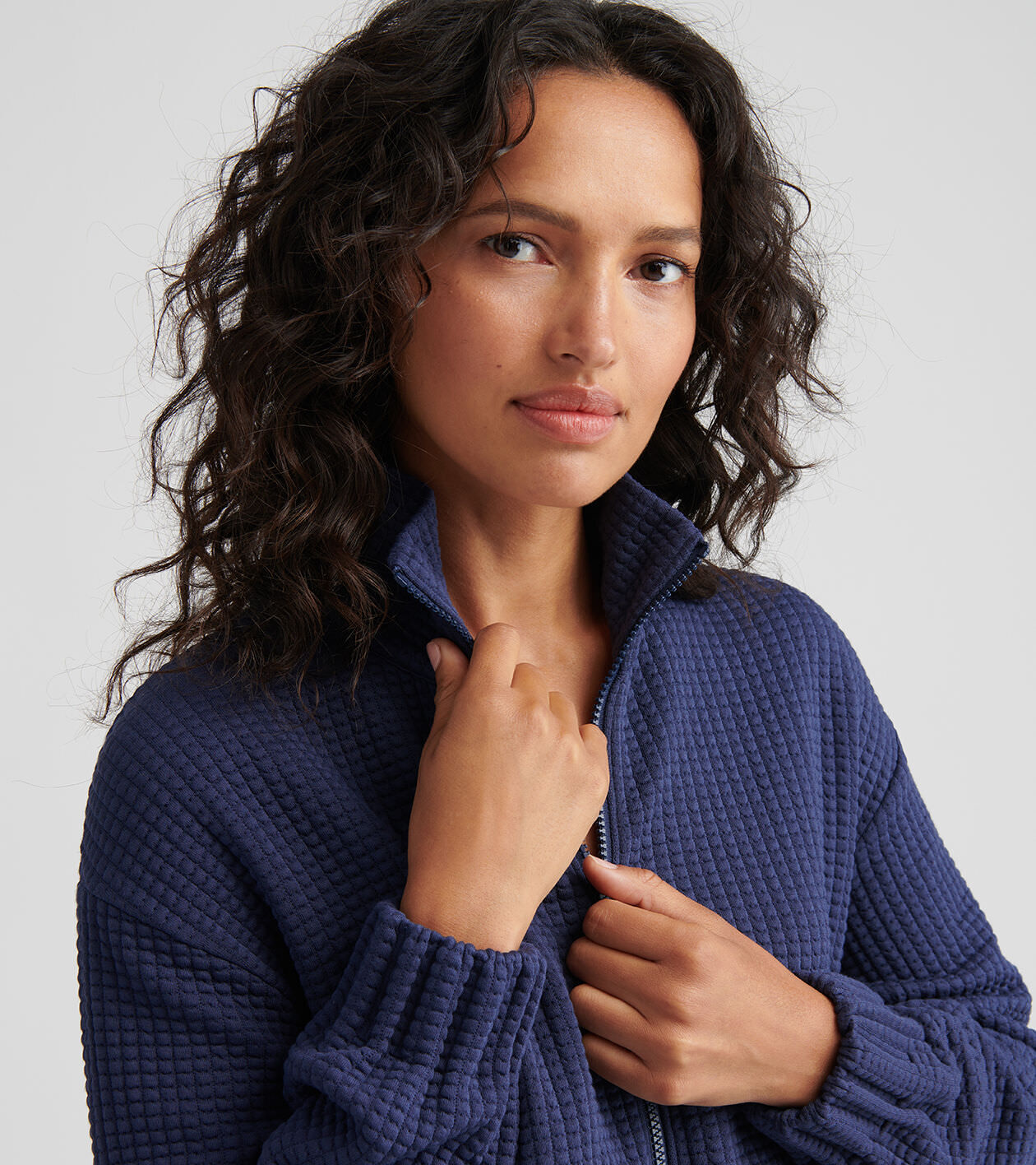 Flora Knit Jacquard Full-Zip Layer