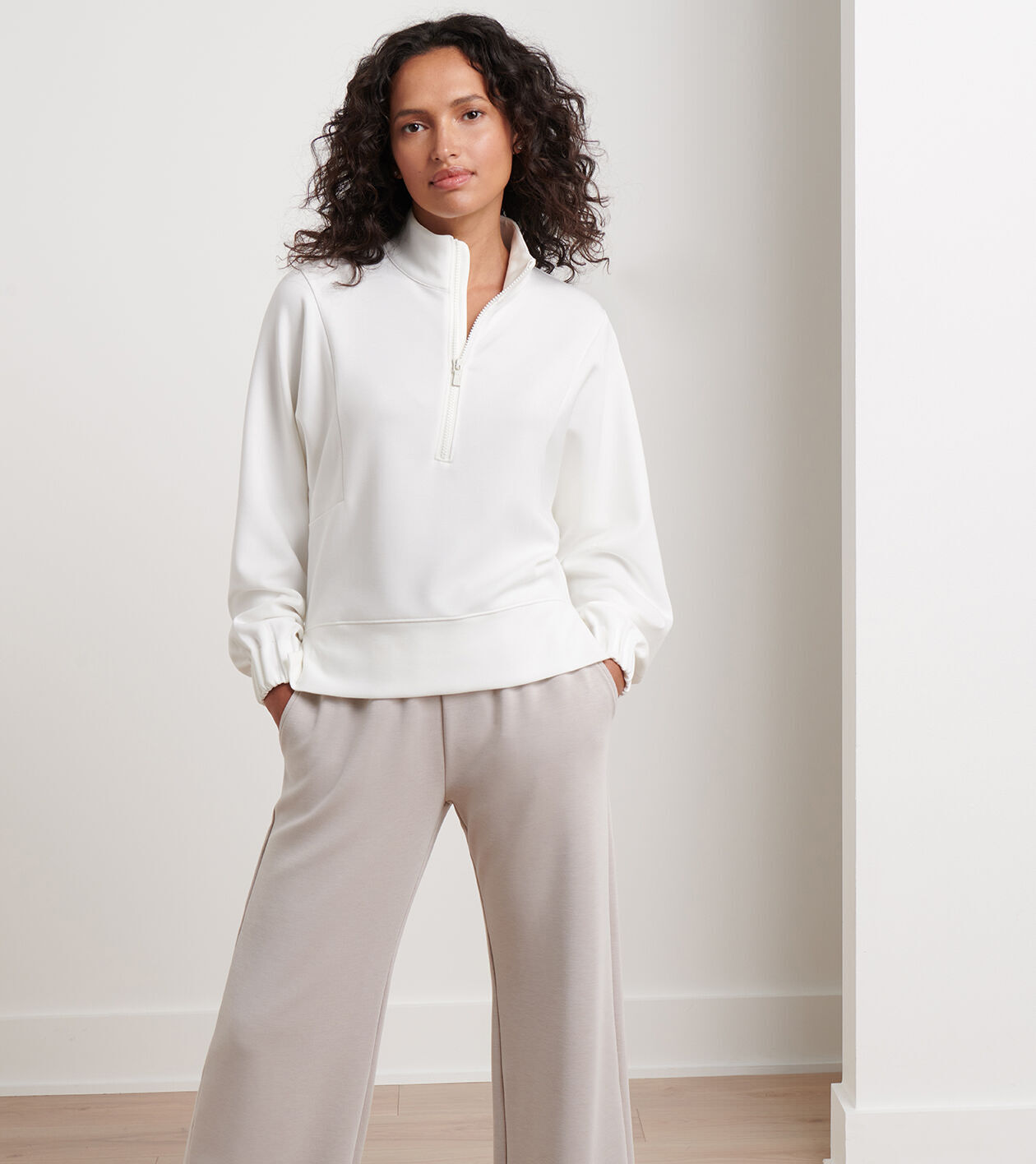 Flora Knit Half-Zip Pullover