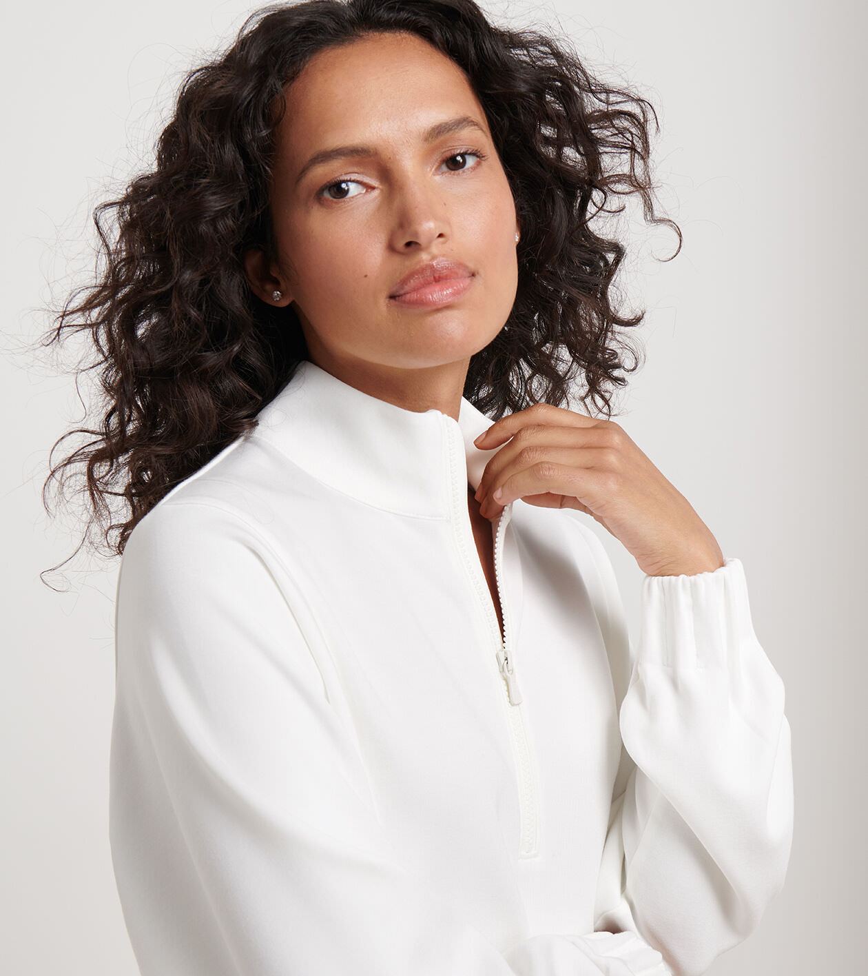 Flora Knit Half-Zip Pullover