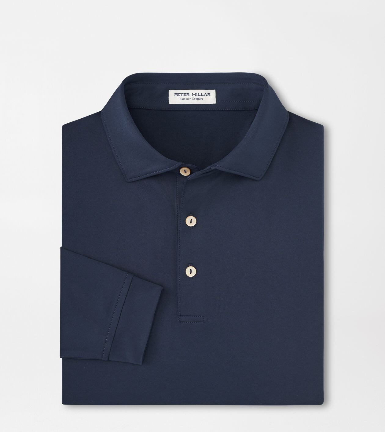 Solid Stretch Jersey Long Sleeve Polo