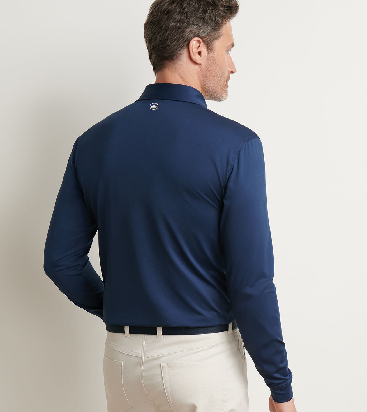 Solid Stretch Jersey Long Sleeve Polo