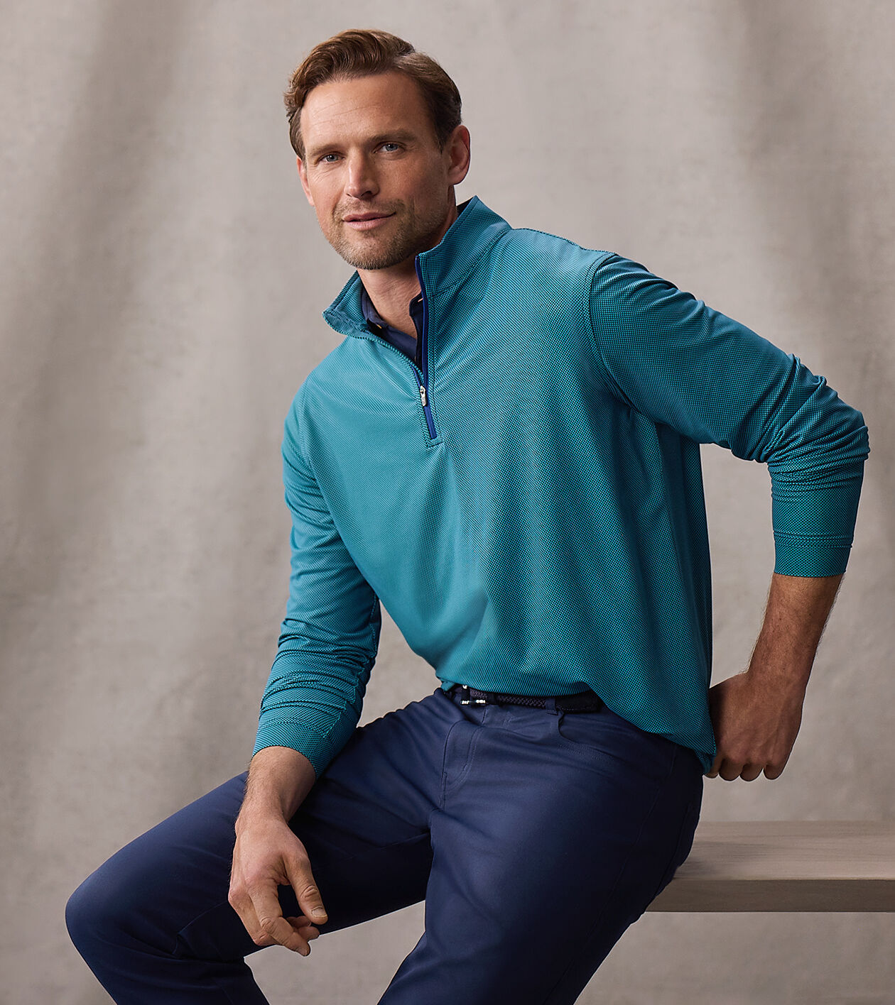 Perth Birdseye Performance Quarter-Zip