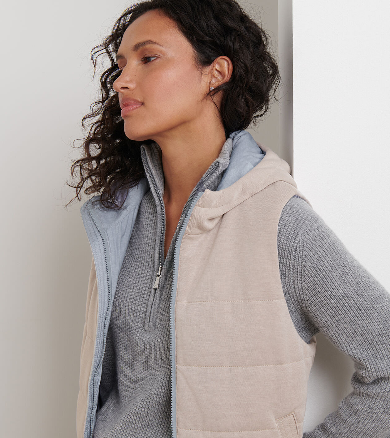 Flora Reversible Vest With Hood