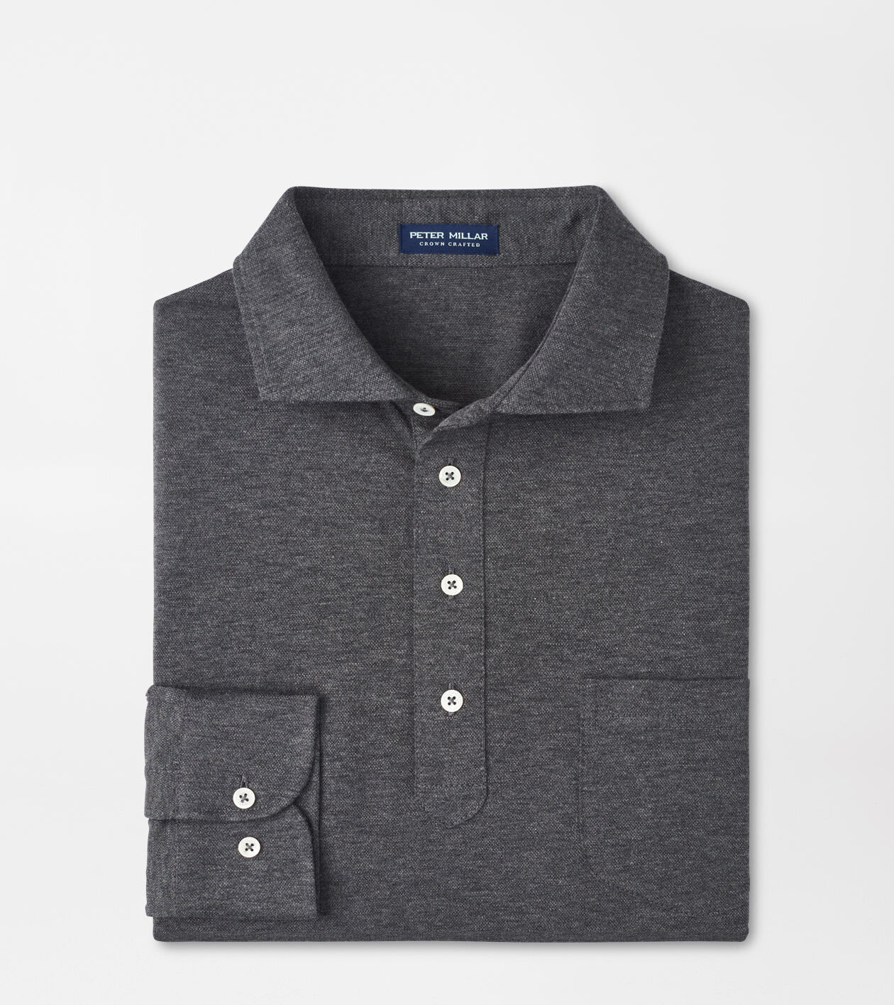 Amble Long-Sleeve Cotton Cashmere Polo