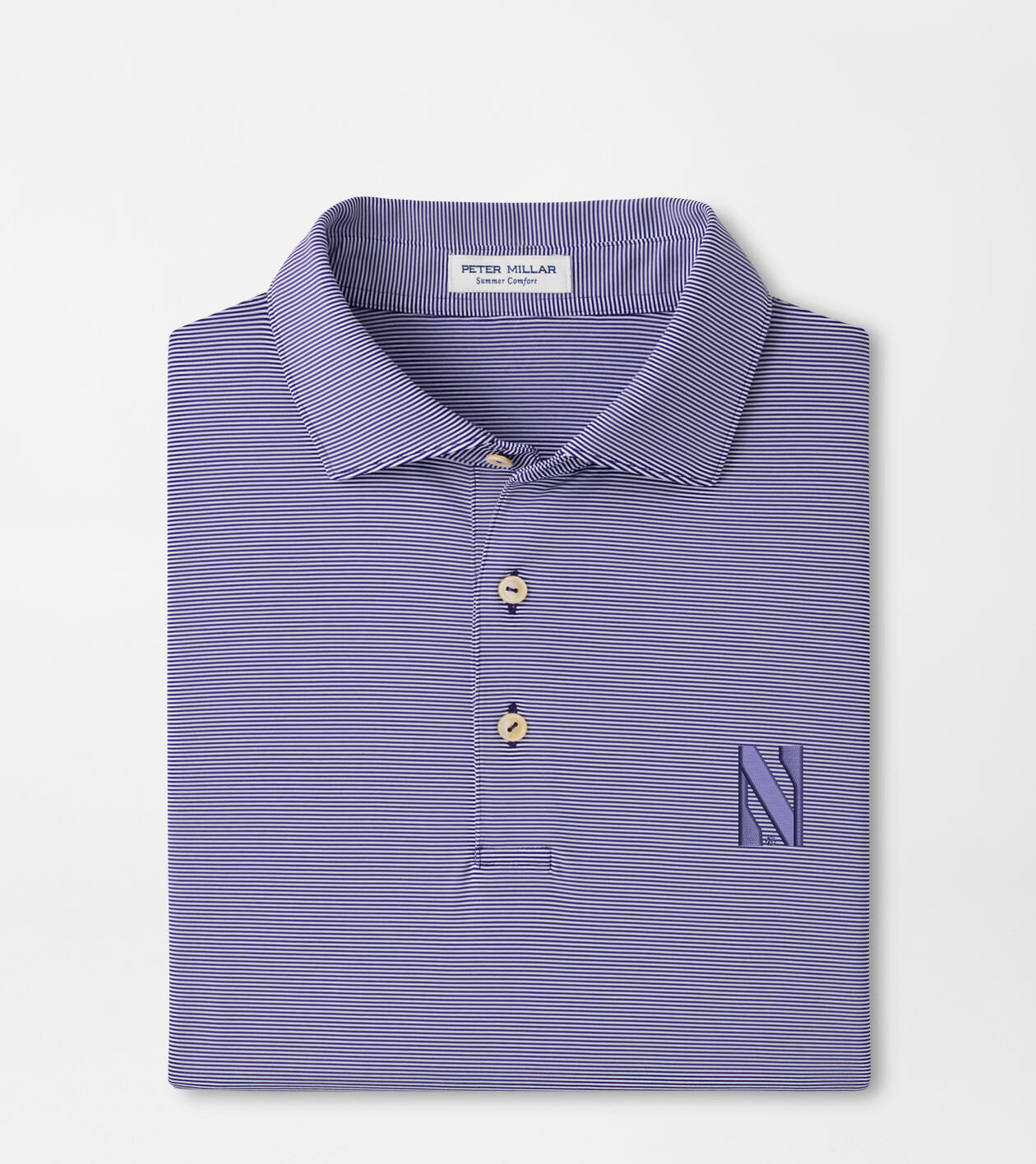 Northwestern Jubilee Stripe Performance Polo