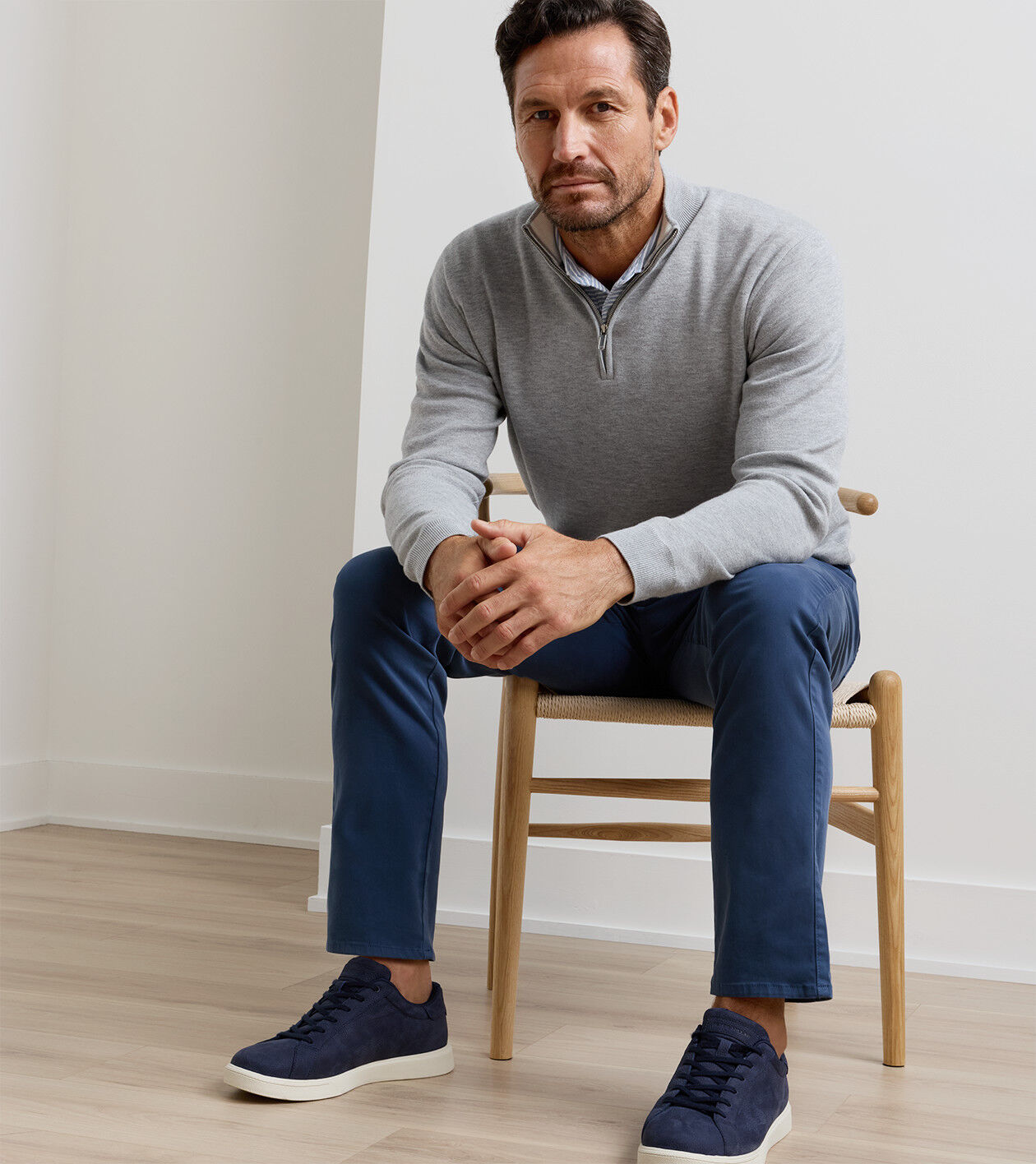 Coolspun Lite Cotton Quarter-Zip Sweater