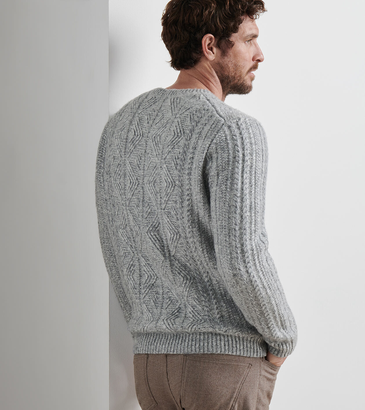 Callum Cable Crewneck Sweater