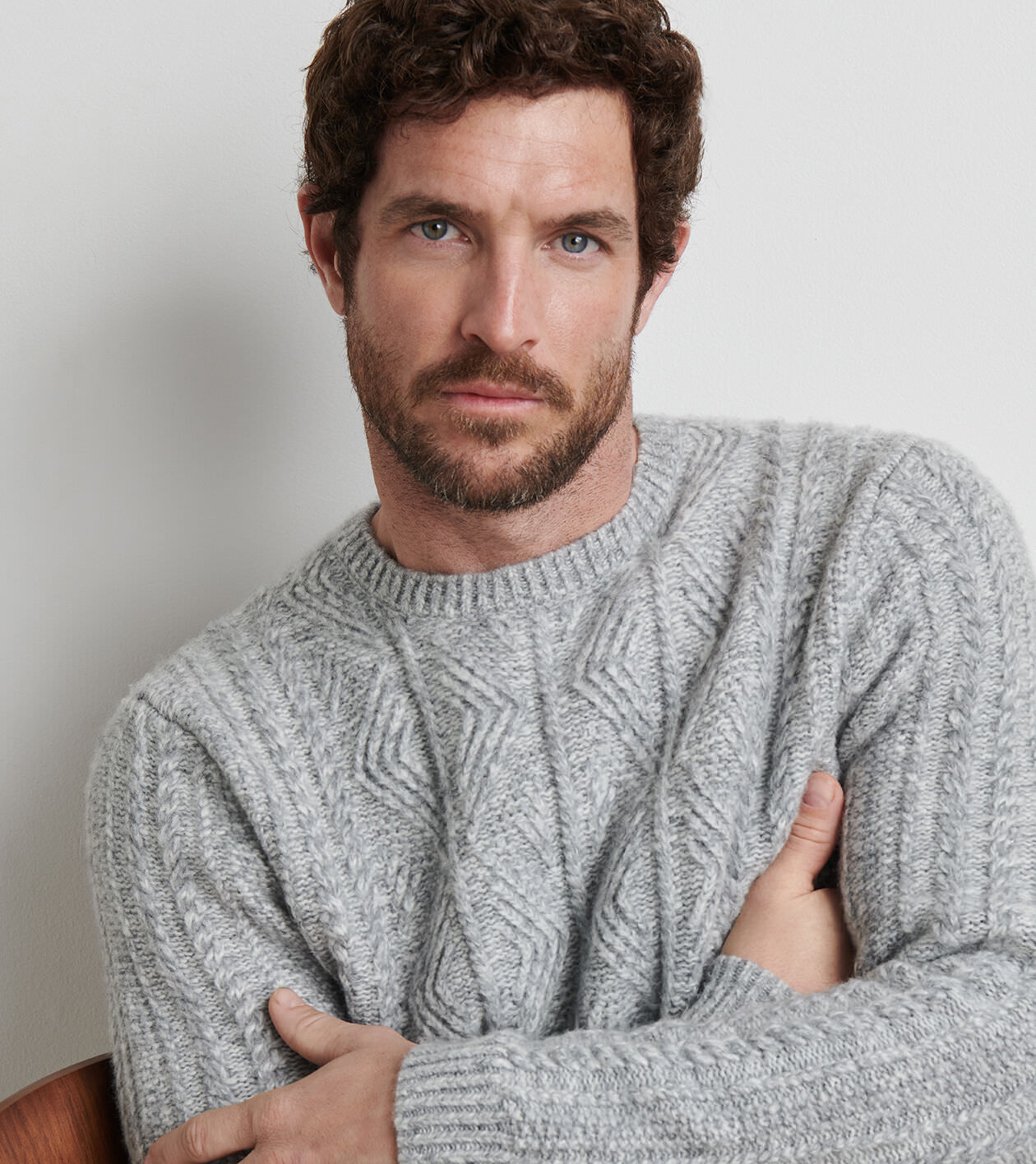 Callum Cable Crewneck Sweater