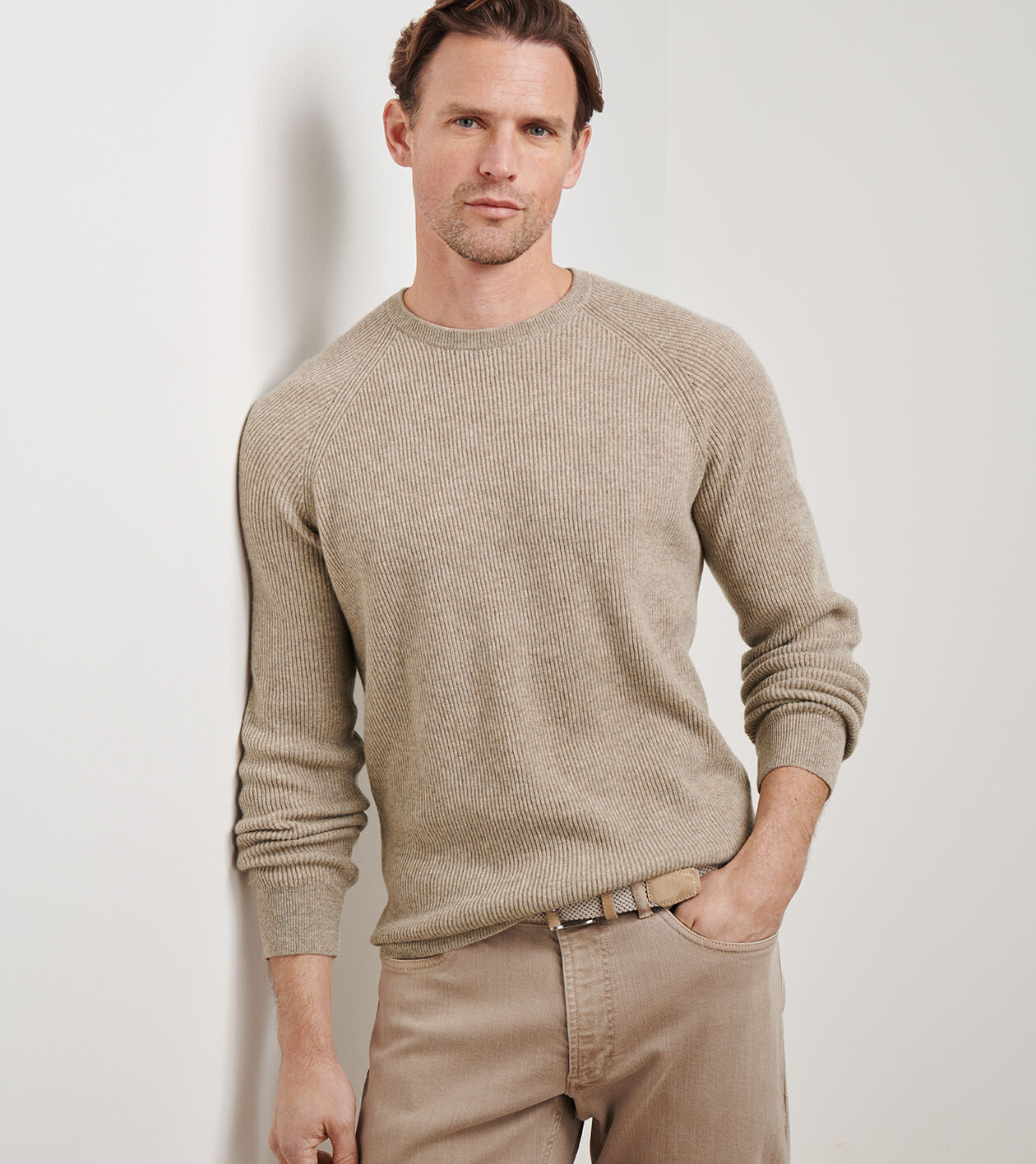 Artisan Crafted Cashmere Rib Crewneck