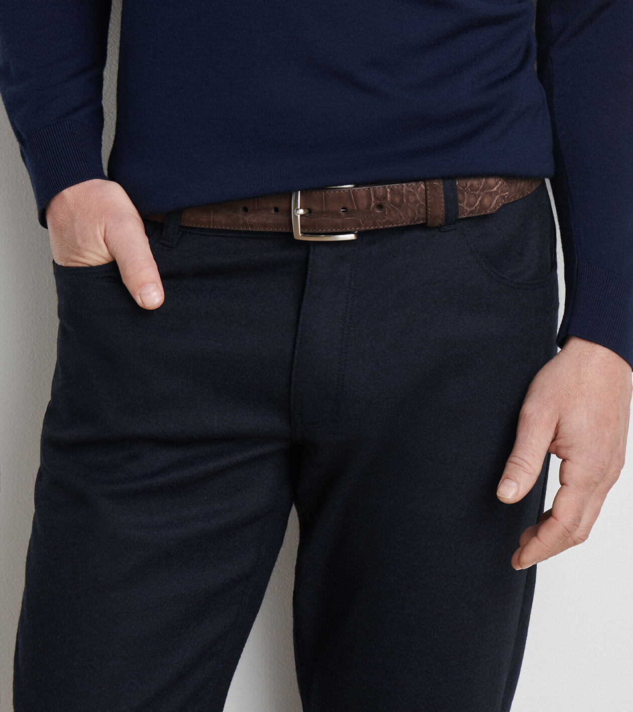 Excursionist Nubuck Alligator Belt