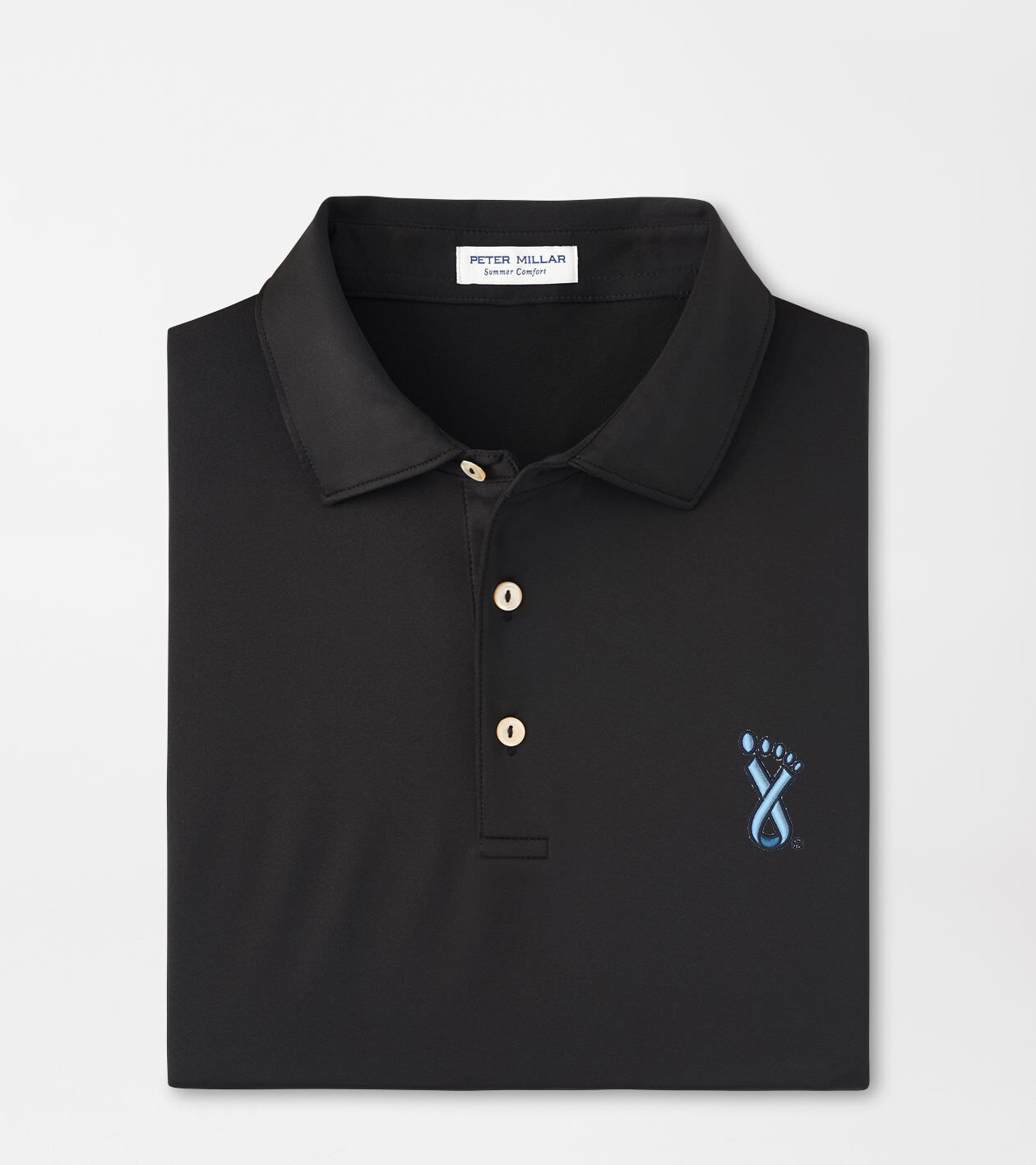 UNC Lineberger Cancer Center Solid Performance Jersey Polo (Sean Self Collar)