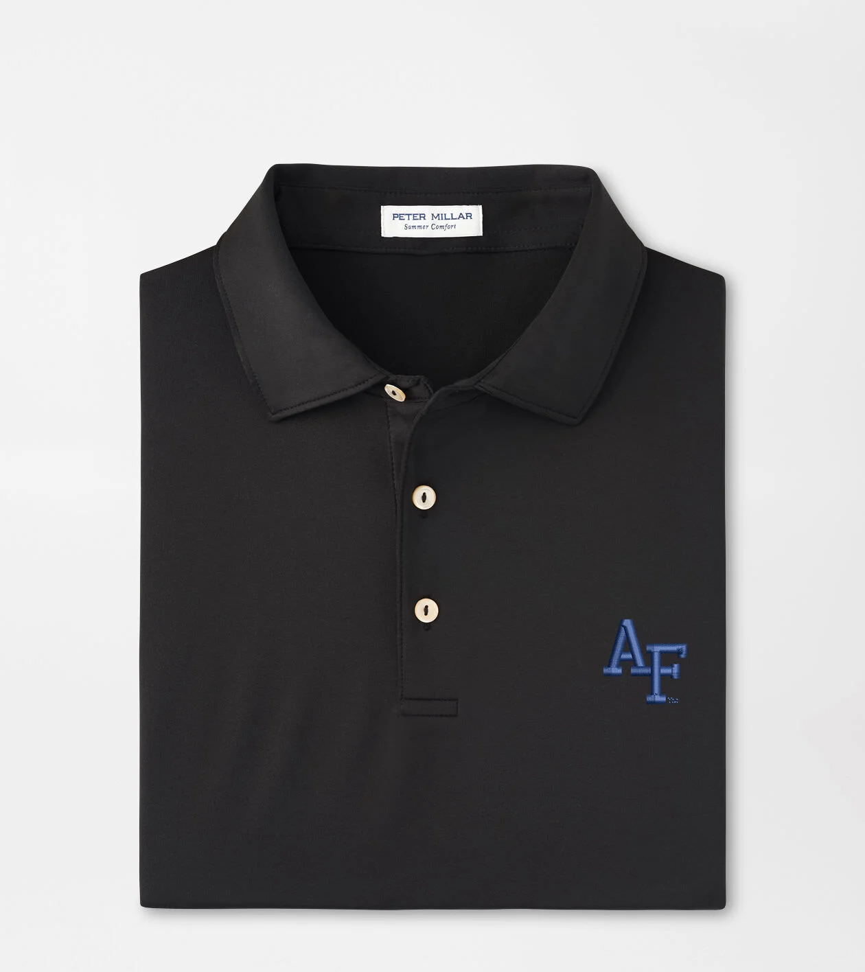 Air Force Academy Solid Performance Jersey Polo (Sean Self Collar)