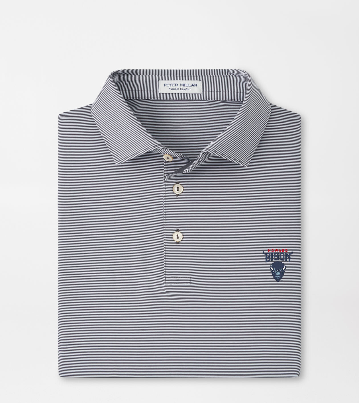 Howard University Jubilee Stripe Performance Polo