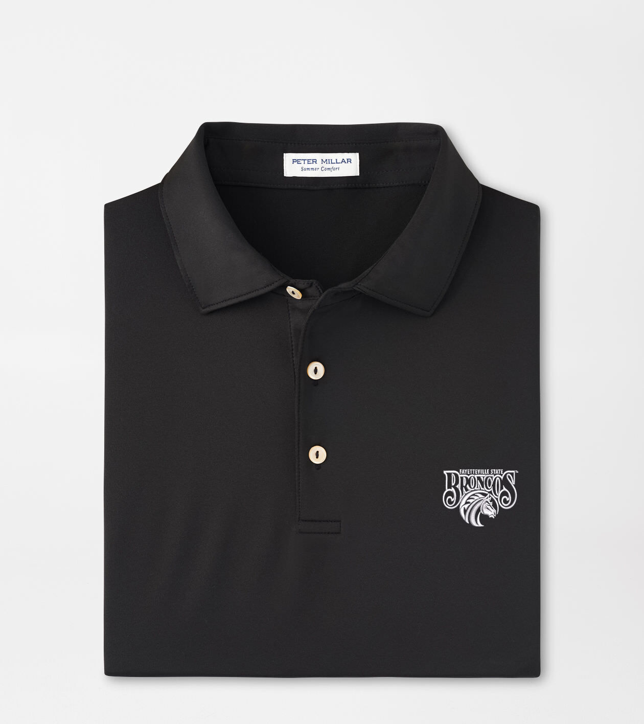 Fayetteville State Solid Performance Jersey Polo (Sean Self Collar)