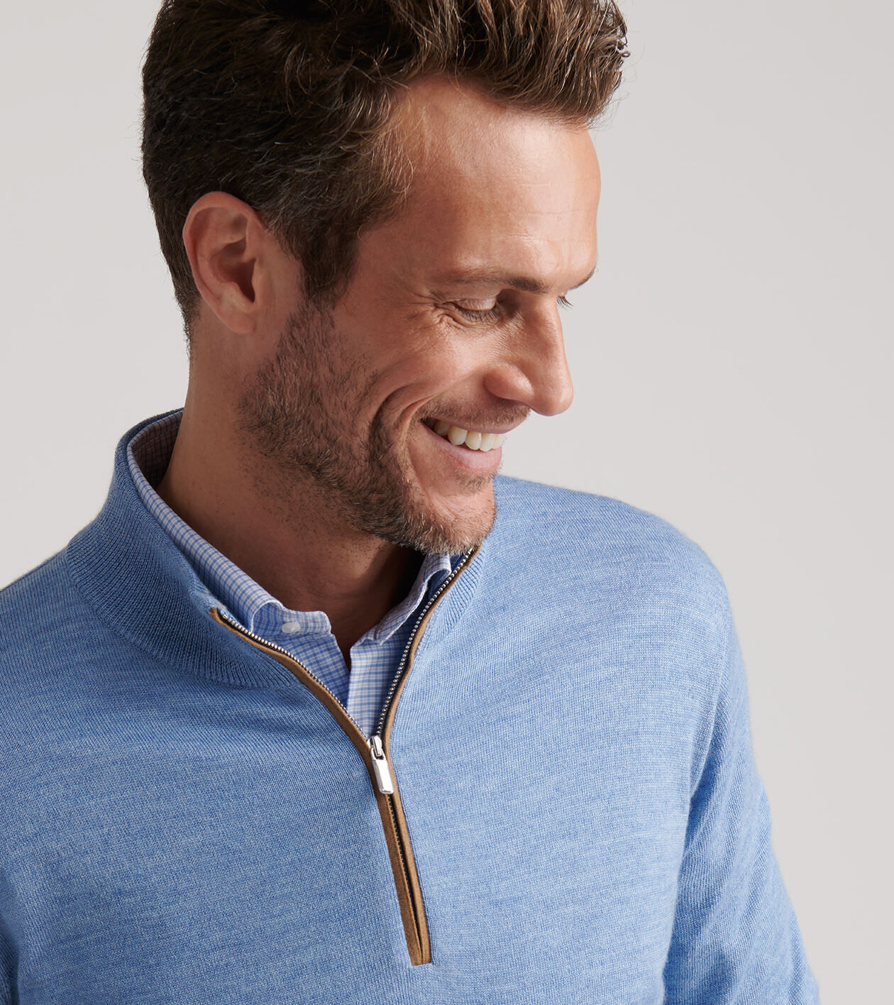 Autumn Crest Suede Trim Quarter-Zip