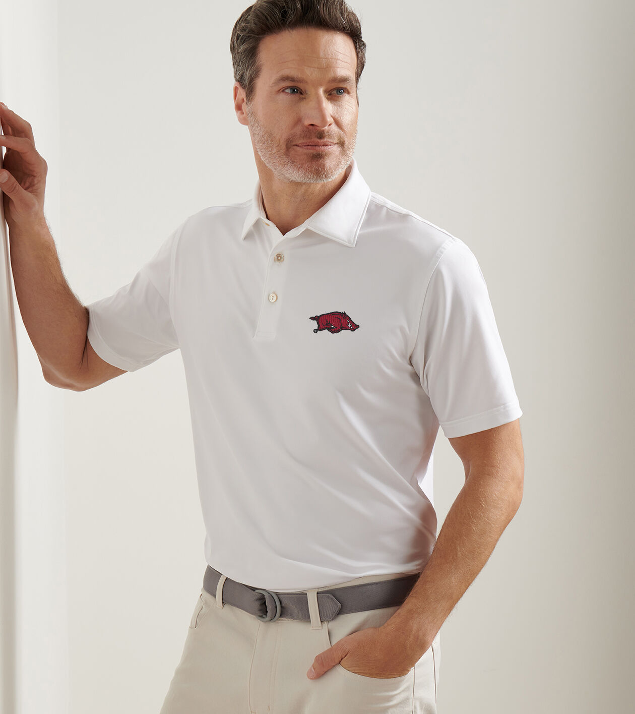 Arkansas Solid Performance Jersey Polo