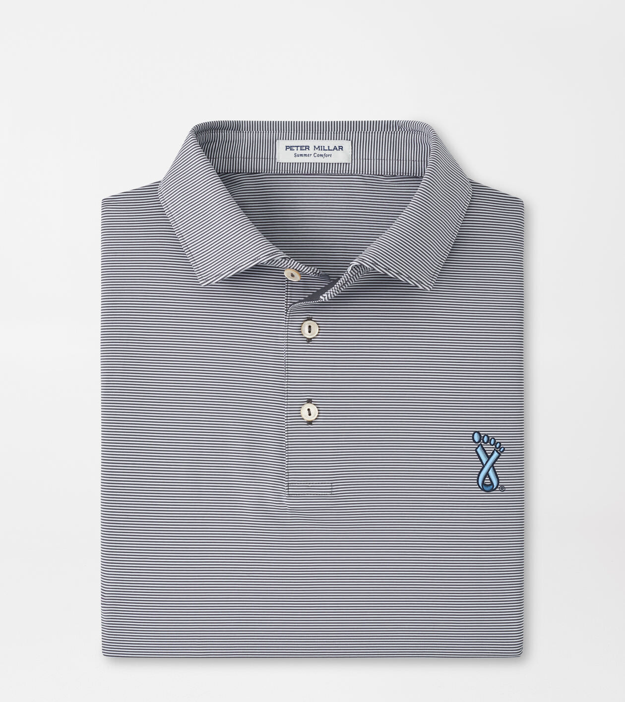 UNC Lineberger Cancer Center Jubilee Stripe Performance Polo