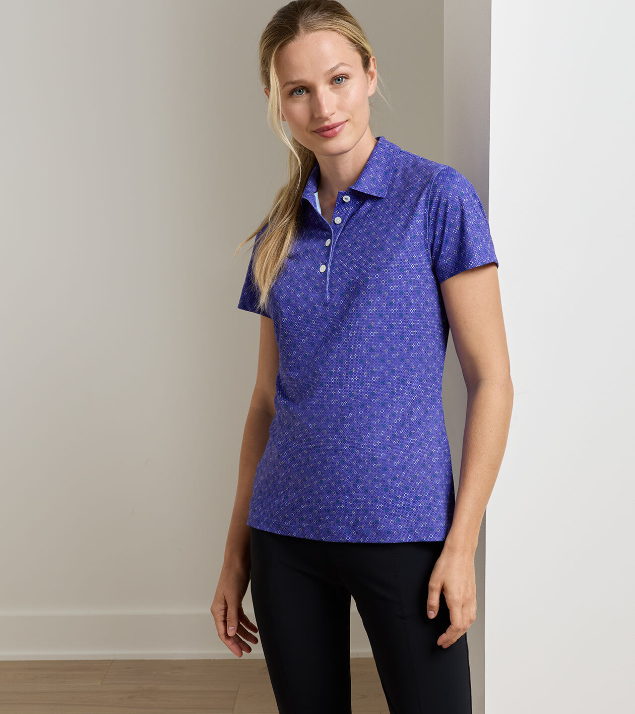 Circle Back Short-Sleeve Jersey Polo