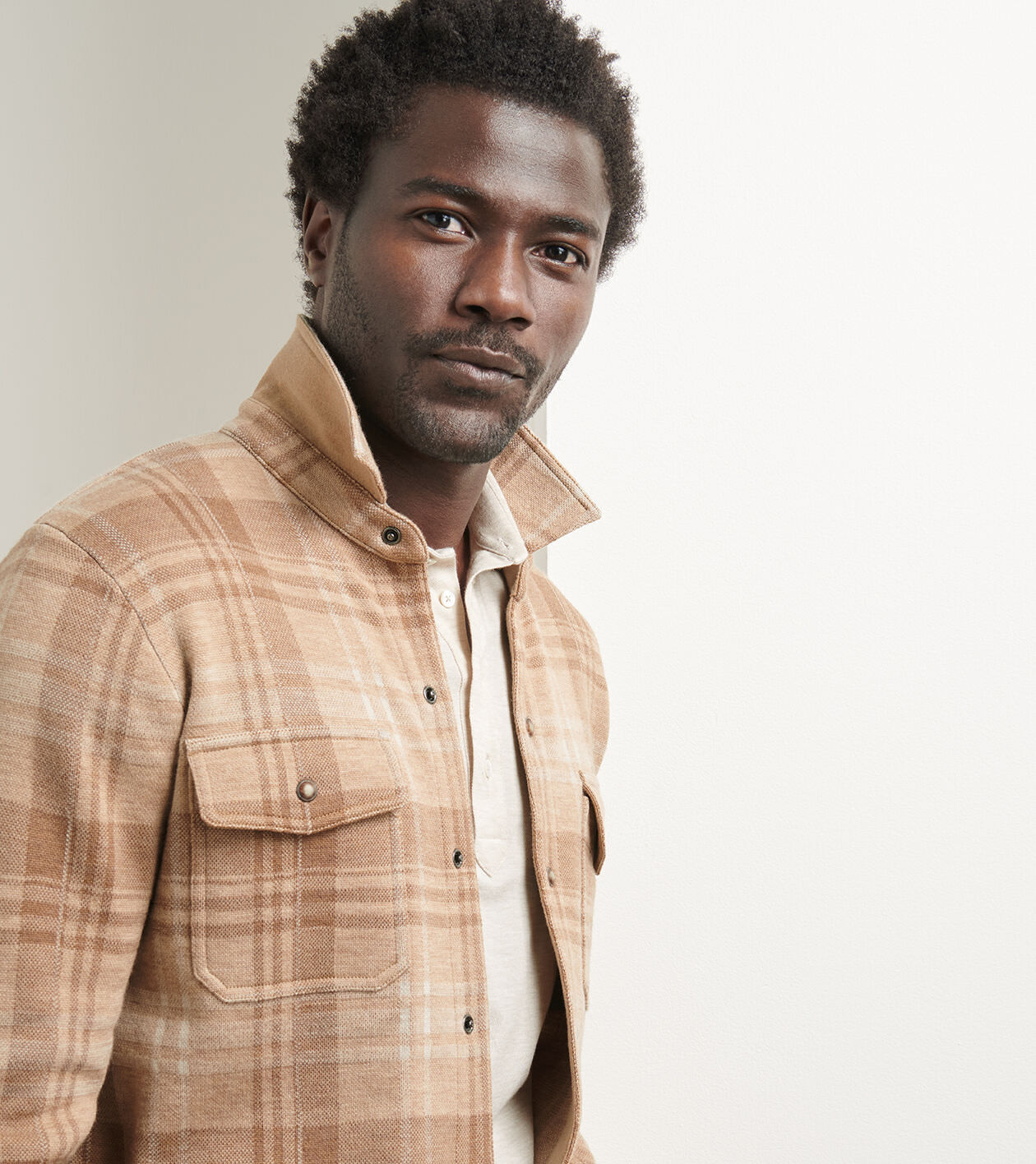 Gordon Plaid Sweater Shirt Jacket