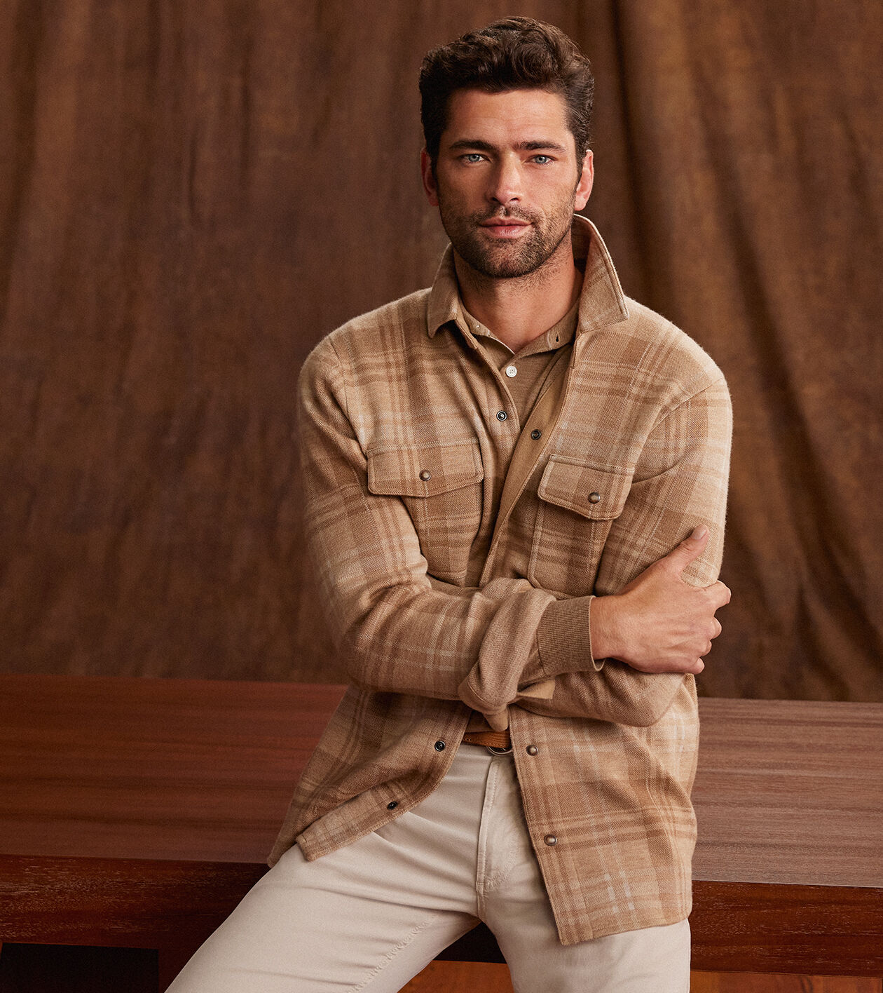 Gordon Plaid Sweater Shirt Jacket