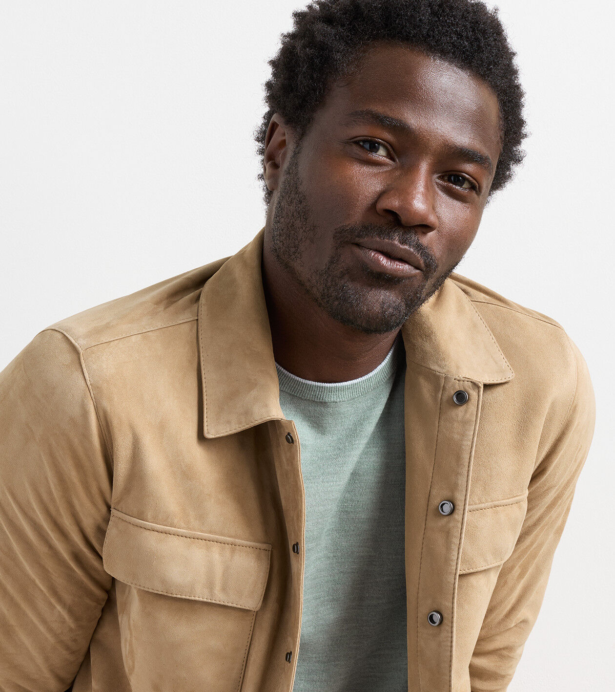 Featherweight Suede Shirt Jacket