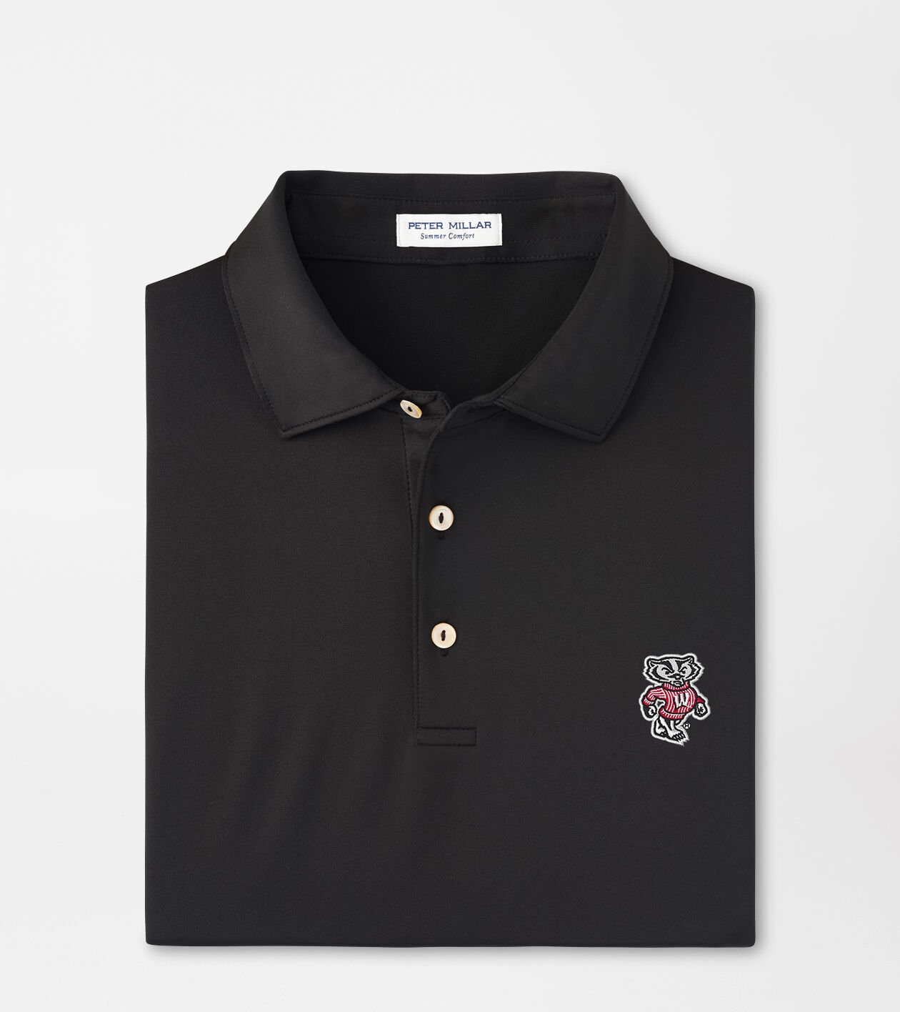 Wisconsin Solid Performance Jersey Polo (Sean Self Collar)
