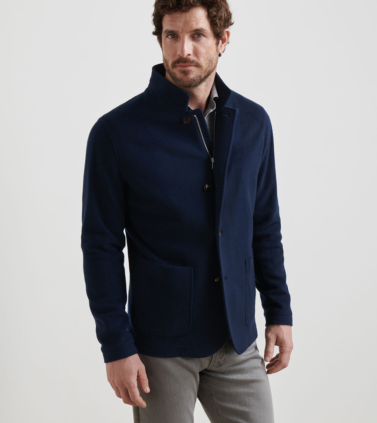 Artisan Crafted Cashmere Zip Blazer