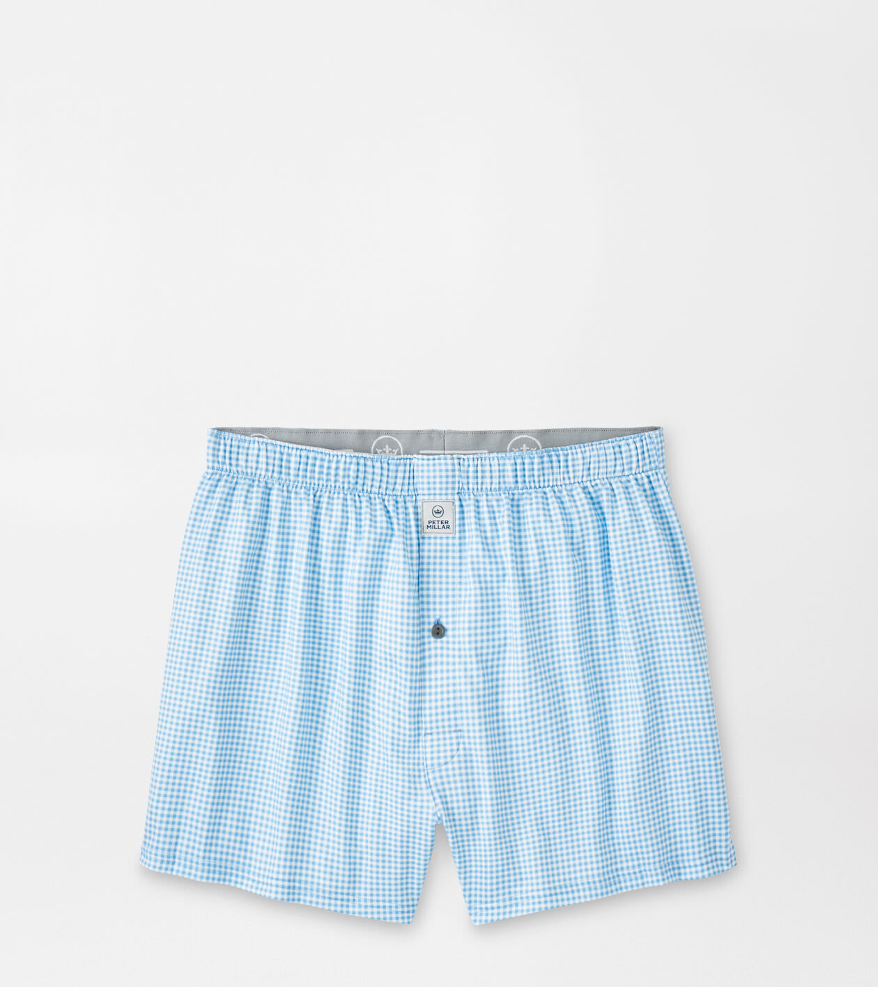 Nebraska Printed Gingham Check Stretch Jersey Boxer