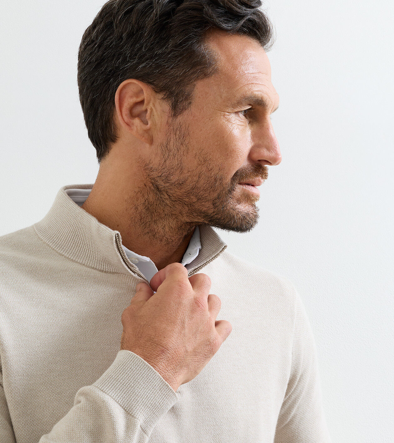 Coolspun Lite Birdseye Quarter Zip Sweater