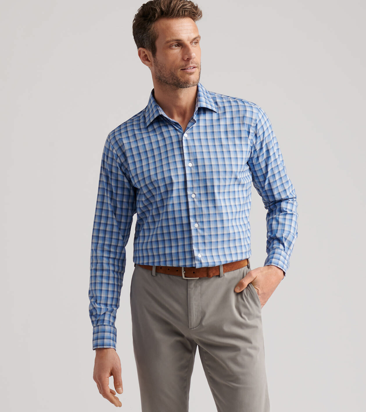 Obispo Crown Lite Cotton-Stretch Sport Shirt