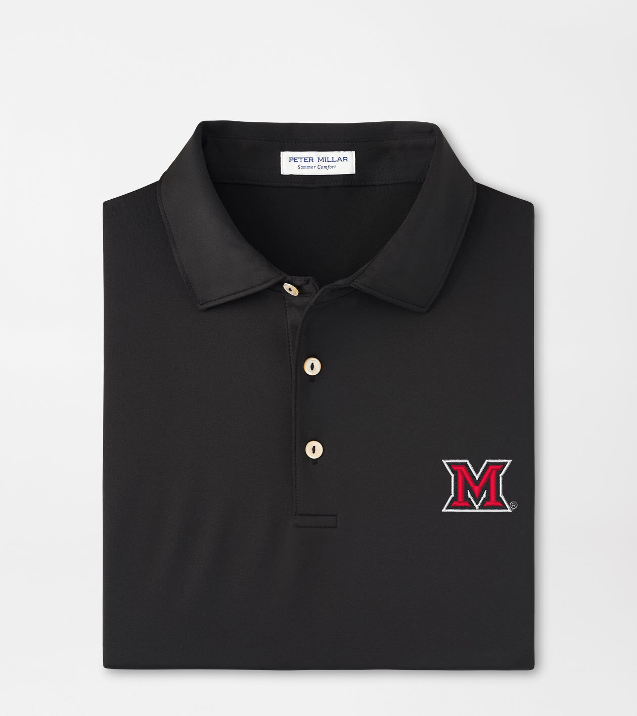 Miami of Ohio Solid Performance Jersey Polo (Sean Self Collar)