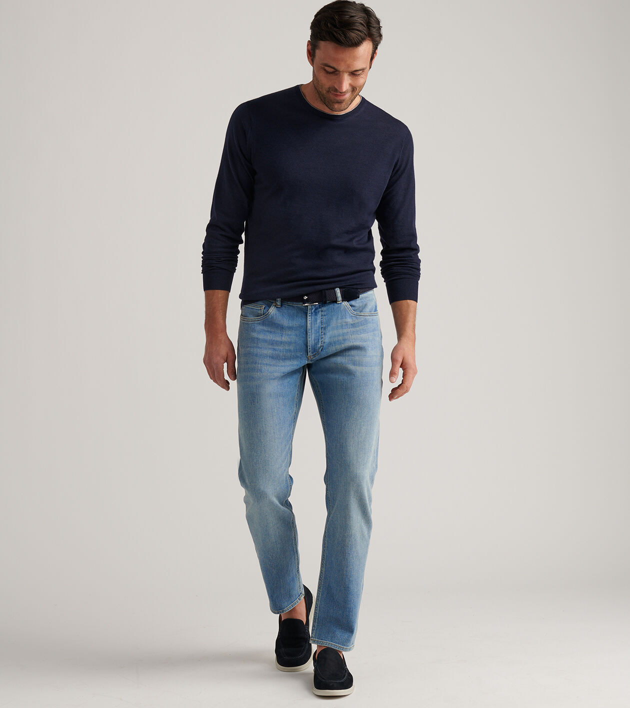 Vintage Washed Five-Pocket Denim