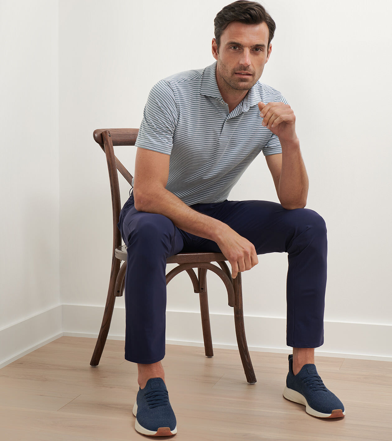 Albatross Cotton-Blend Piqué Stripe Polo