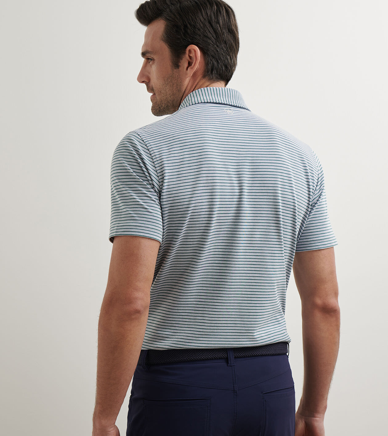 Albatross Cotton-Blend Piqué Stripe Polo